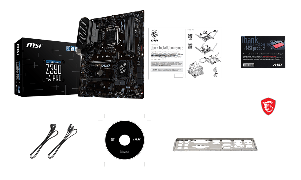 MSI Z390-A PRO box content